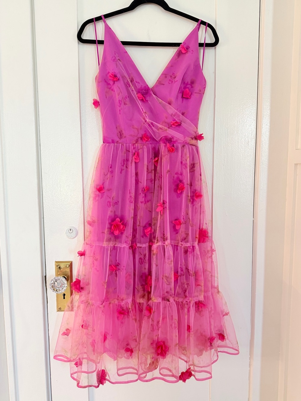 Dress the Population Paulette 3D Rose Dress
